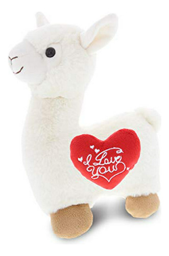 Oso De Peluche - Dollibu White Llama I Love You Message Stuf