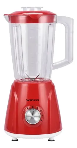 Licuadora Con Jarra de Plástico Color Rojo W1800R Winco