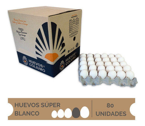 Huevos Súper Blanco 80 Unidades Coliumo