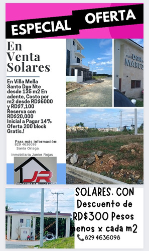 Oferta De Solares En Venta, Villa Mella, Con Descuentos 