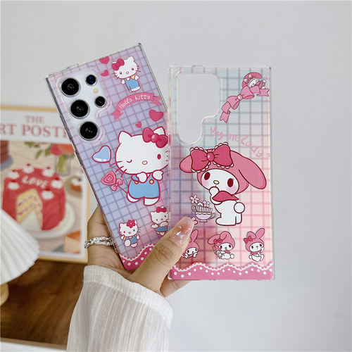 Rosa Hello Kitty S22/s23/s24 Serie Protector De Teléfono