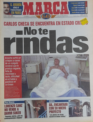 Diario Marca 6/7/1998.mundial 98,suker,ortega,gil Y Gil