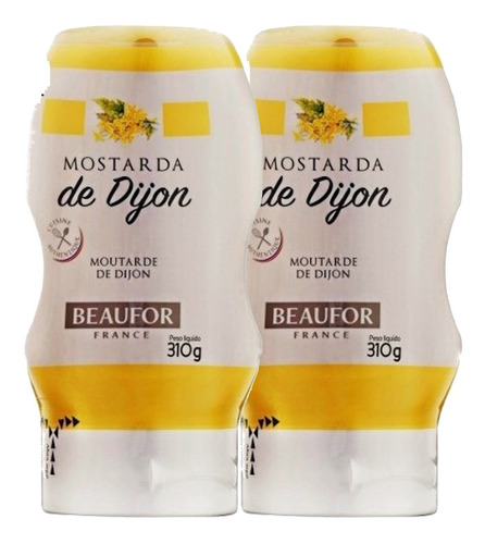 2x Mostarda Francesa Beaufor Dijon Squeeze 310g