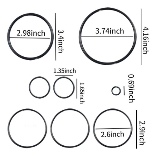 8x Limpiador De Agua O Anillo Kit De Reconstrucción