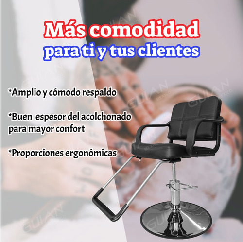 Imagen 5 de 8 de Silla Sillon Barbero Estetica Salon Belleza Barberia