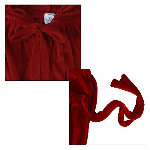 Capa Capucha Larga De Terciopelo, Bata De Bruja De Hall...