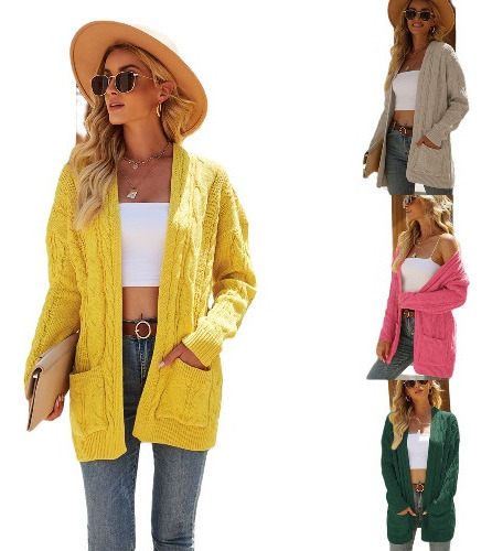 Cardigan Mujer Ensambles Dama De Punto Moda Otoño Invierno