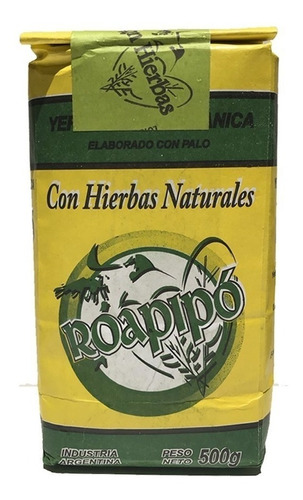 2 Yerba Mate Roapipó Orgánica Con Hierbas X 500g Caba (1kg)