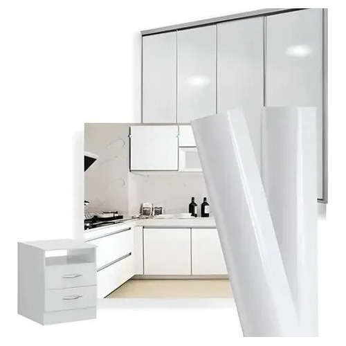 Adesivo Vinilico Branco P/ Envelopamento Geladeira 5m X 60cm