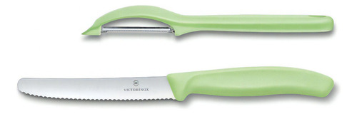 Victorinox Set Cuchillo Y Pelador Universal Swiss Classic Color Verde
