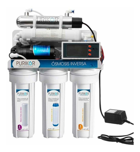 Purificador Osmosis 7 Etapas Alcalina 100 Gpd Uv 