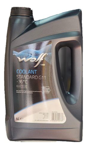 Refrigerante Wolf Coolant G11 -36°c Color Azul 4l