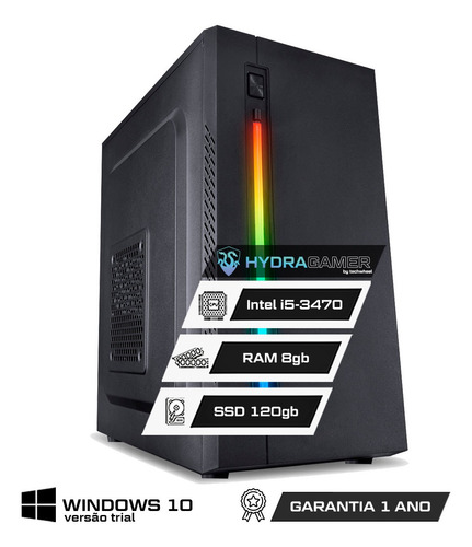 Imagem 1 de 8 de Pc Gamer Hydra | Intel Core I5 | 8gb | Ssd 120gb | Nf