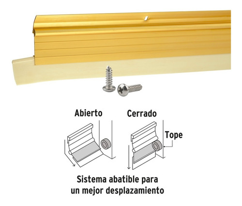 Guardapolvo Color Oro Sella Polvo Automático 90cm Goma Pvc