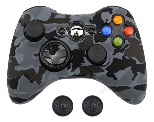 Funda Silicon Control Para Xbox 360 Protector + 2gomas Thumb Arcoíris