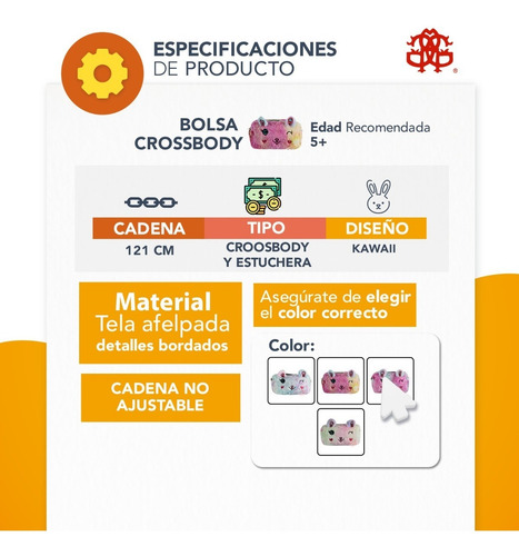 Imagen 8 de 10 de Bolsa Afelpada Bordado Gato Kawaii Crossbody Cadena 12058