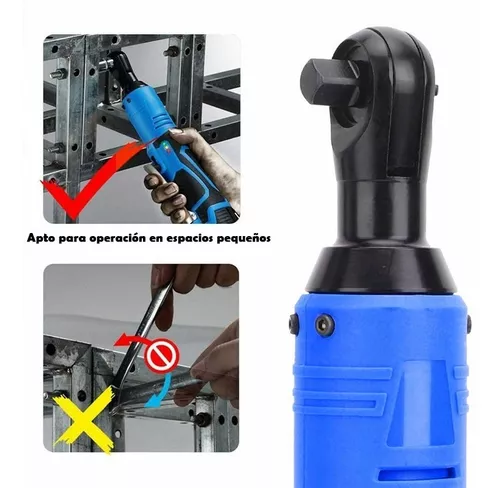 Llave de carraca eléctrica de 100 Nm Llave eléctrica inalámbrica con 2  baterías 18 V Llave de carraca recargable Herramienta de reparación Llave  de