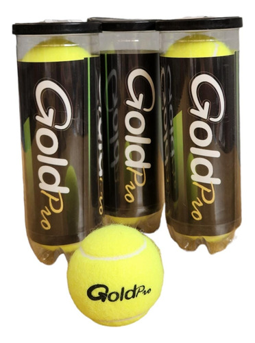 3 Tubos De Pelotasx3 Tenis Padel Gold