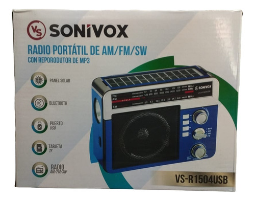 Radio Bluetooth Reproductor Recargable Mp3 Fm Am Sw Digital