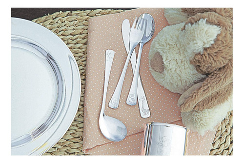 Imagem 5 de 6 de Talheres Infantil Aço Inox Alto Brilho Tramontina 4 Peças