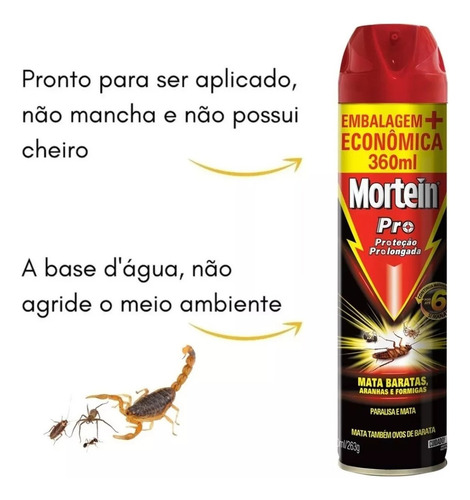 12 Repelente 360ml Barreira Ativa Protetora Mortein Pro