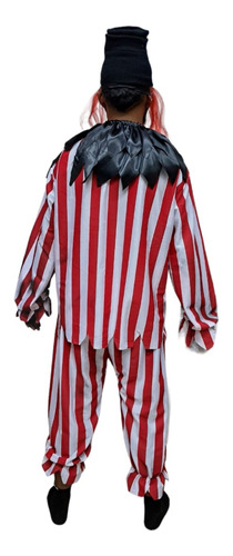 Disfraz De Payaso De Haloween Terror, Creapy Clown, Bloody, Siniestro Para Adulto