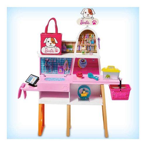 Set Muñeca Barbie Tienda De Mascotas
