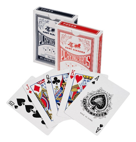 Mazo De Cartas Poker X 6u Mayor Baraja De 50 Naipes