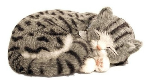 Pelucia Perfect Petzzz Que Respira Grey Tabby