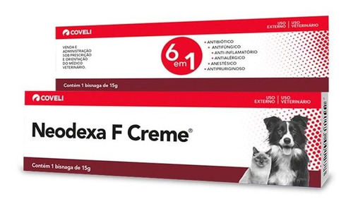 Neodexa F Creme 15g - Antibiótico Antigunfico Antialérgico