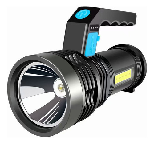 Lanterna Led Recarregável De Dupla Potência Com Bateria De