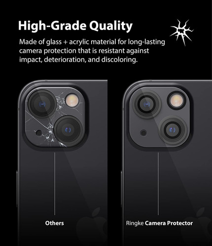 Imagen 9 de 9 de Vidrio Lente Ringke iPhone 13 / iPhone 13 Mini (2 Und)
