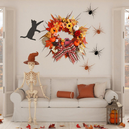 Guirnalda De Flores Artificiales De Calabaza De Otoño De 40