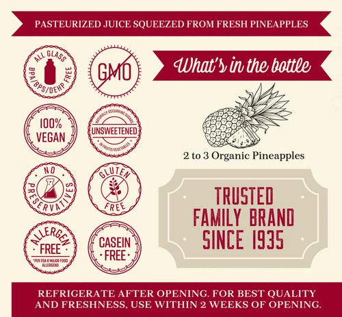 Lakewood Organic Pineapple Juice 946ml