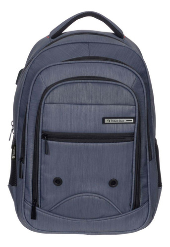 Imagen 3 de 10 de Mochila Notebook Usb Urbana Reforzada 4 Compartimientos