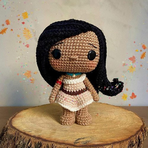 Peluche Artesanal Pocahontas - Tejido A Mano Crochet