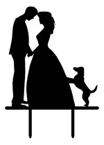 Comprar Cake Topper Adorno Torta - Boda Casamiento Pareja + Mascota2