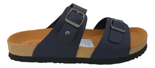 Sandalias Mujer Casual Doble Hebilla Caray Armenia Marino