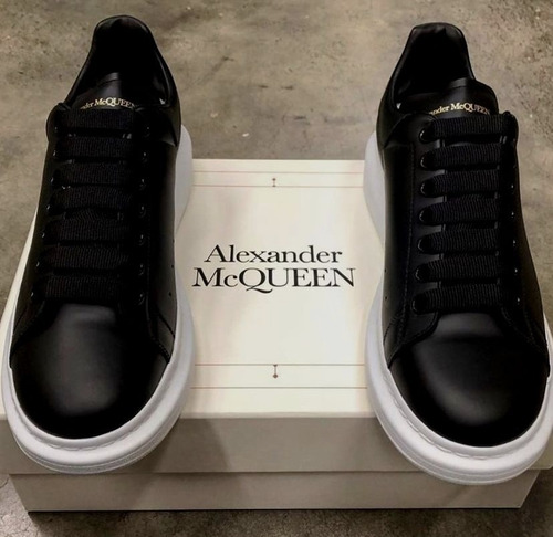 Tenis Unisex Mc Queen Negra Blanca 30% Off + Envio 