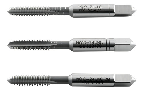 Macho Manual Aço Rápido Nº 10 3/16'' Unc 3 Pçs Vonder Plus