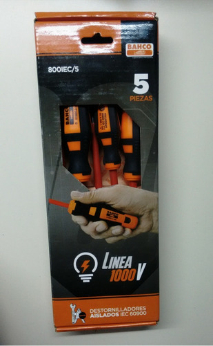 Imagen 3 de 4 de Set Destornillador Bahco 800iec 5 U Aislados 1000 V - Lomas