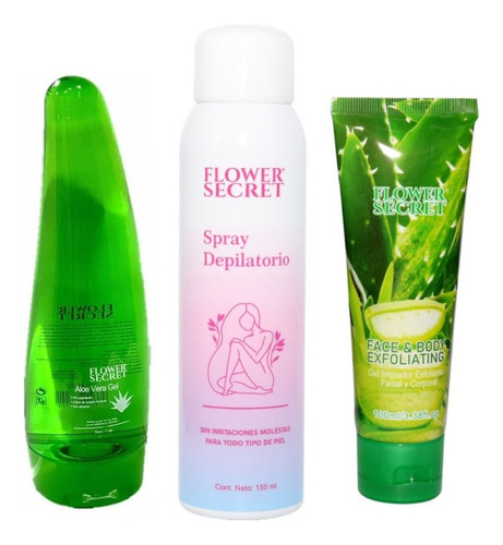 Spray Depilatorio + Exfoliante + Gel Aloe Vera (pack 3x2)