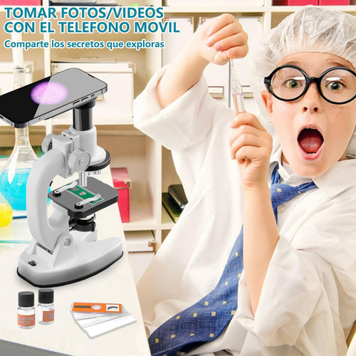Microscopio Para Niños, Microscopio 120x-1200x Con Luz Led
