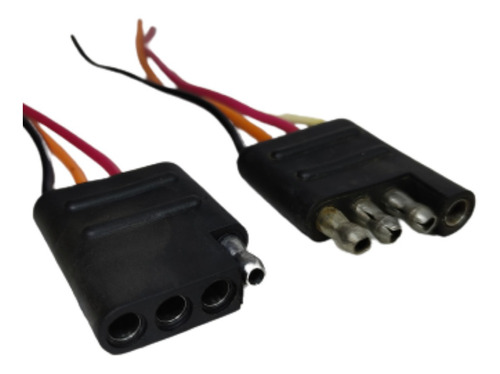 Conector 4 Vias Macho/hembra De Goma (plano)