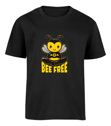 Playera Con Diseño De Abeja - Bee Free - Se Libre Primavera