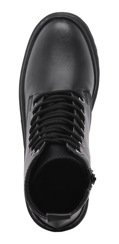 Bota Feminina Flatform Couro Stiloclub Preta Em Promoção