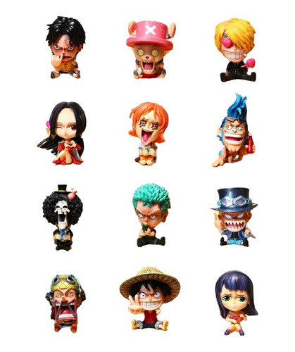 3x Figura De Coleccion One Piece Varios Modelos 8cm