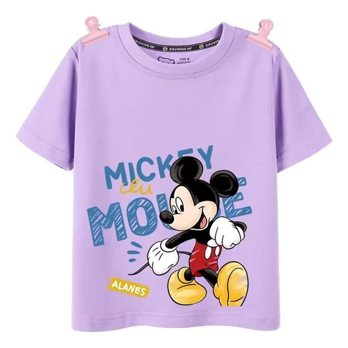 Camisetas Con Estampado Creativo De Manga Corta Mickey Mouse