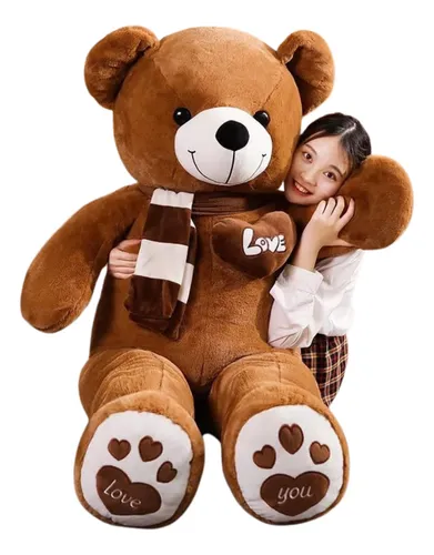 Urso Pel cia Gigante 1metro E 40cm Teddy Bear vem Cheio Frete