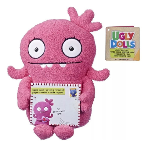 Brinquedo De Pelucia Ugly Dolls Atenciosamente Moxy Hasbro Cor Rosa-chiclete